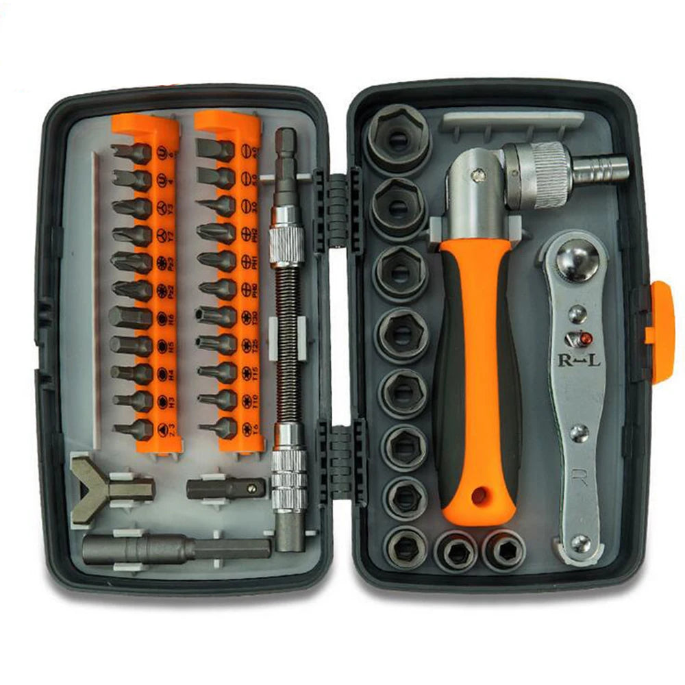 All-in-One 38PCS Motorcycle & Bicycle Tool Set – Portable Professional Repair Kit with Ratchet System