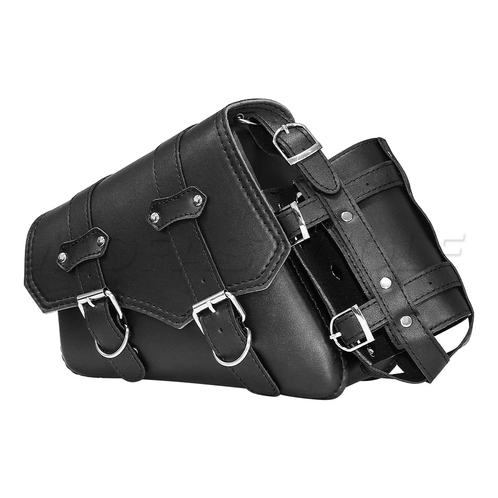 Premium Waterproof Leather Motorcycle Saddle Bag – Universal Side Tool Storage Pouch