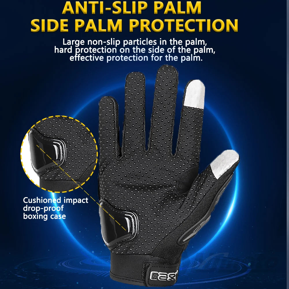 Touchscreen Motorcycle Gloves – Lightweight Breathable Moto Racing Gloves