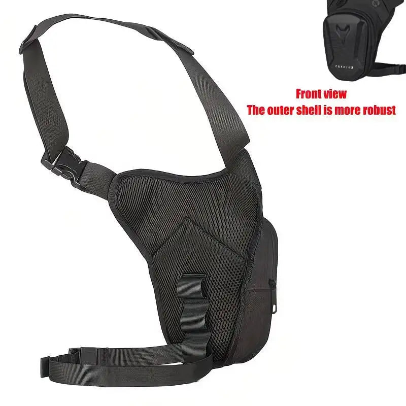 Waterproof Motorcycle Leg Bag – Hard Shell Thigh & Waist Pack with Adjustable Strap for Riding & Outdoor Sports