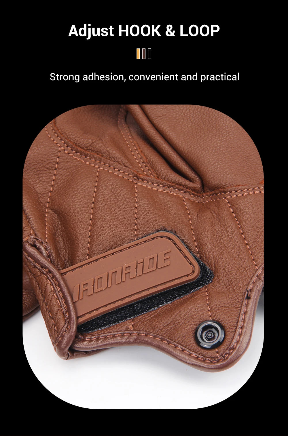 All-Season Motorcycle Gloves – Waterproof Breathable Leather Design