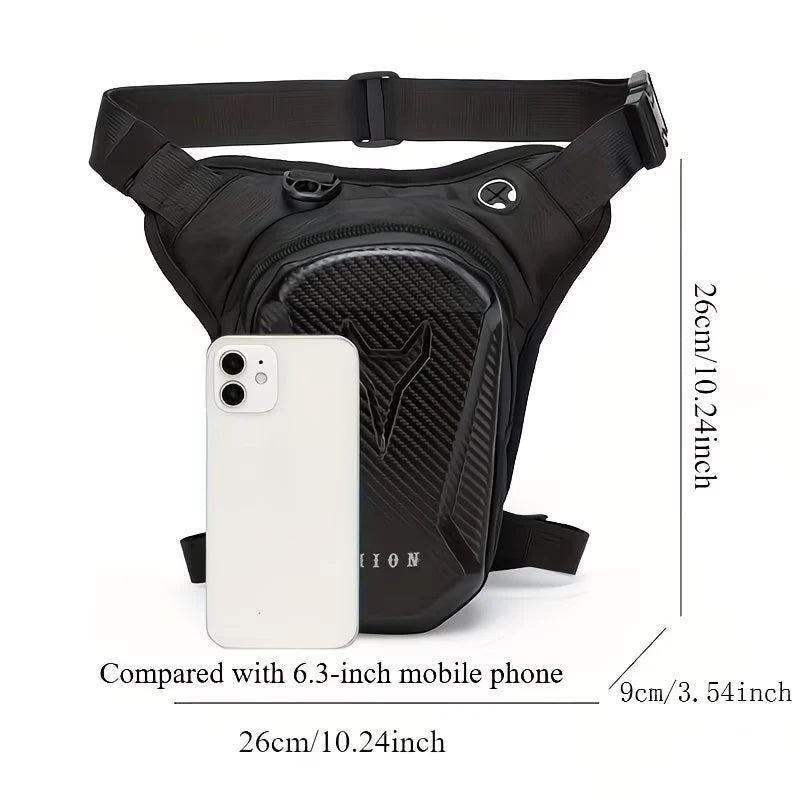 Waterproof Motorcycle Leg Bag – Hard Shell Thigh & Waist Pack with Adjustable Strap for Riding & Outdoor Sports