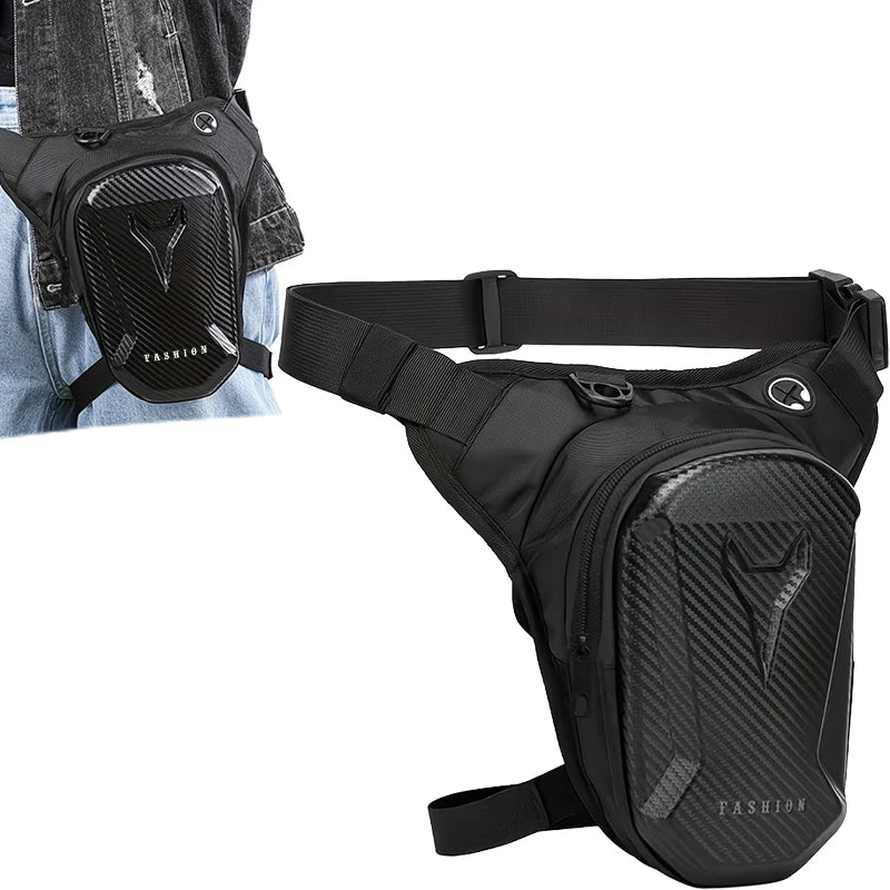 Waterproof Motorcycle Leg Bag – Hard Shell Thigh & Waist Pack with Adjustable Strap for Riding & Outdoor Sports